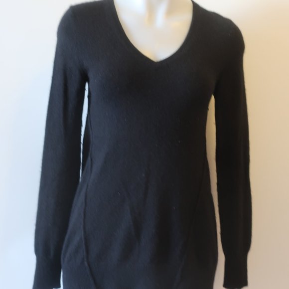 Womens Scoop NYC Black V-Neck Cashmere Knit Sweater S * - Picture 5 of 14